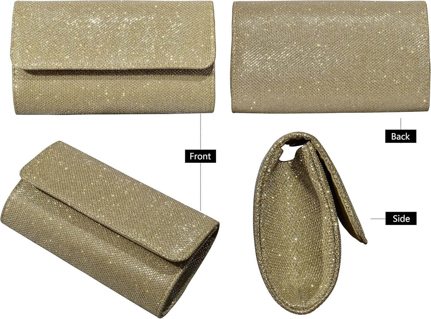 Outrip Women's Evening Bag Clutch Purse Glitter Party Wedding Handbag with Chain