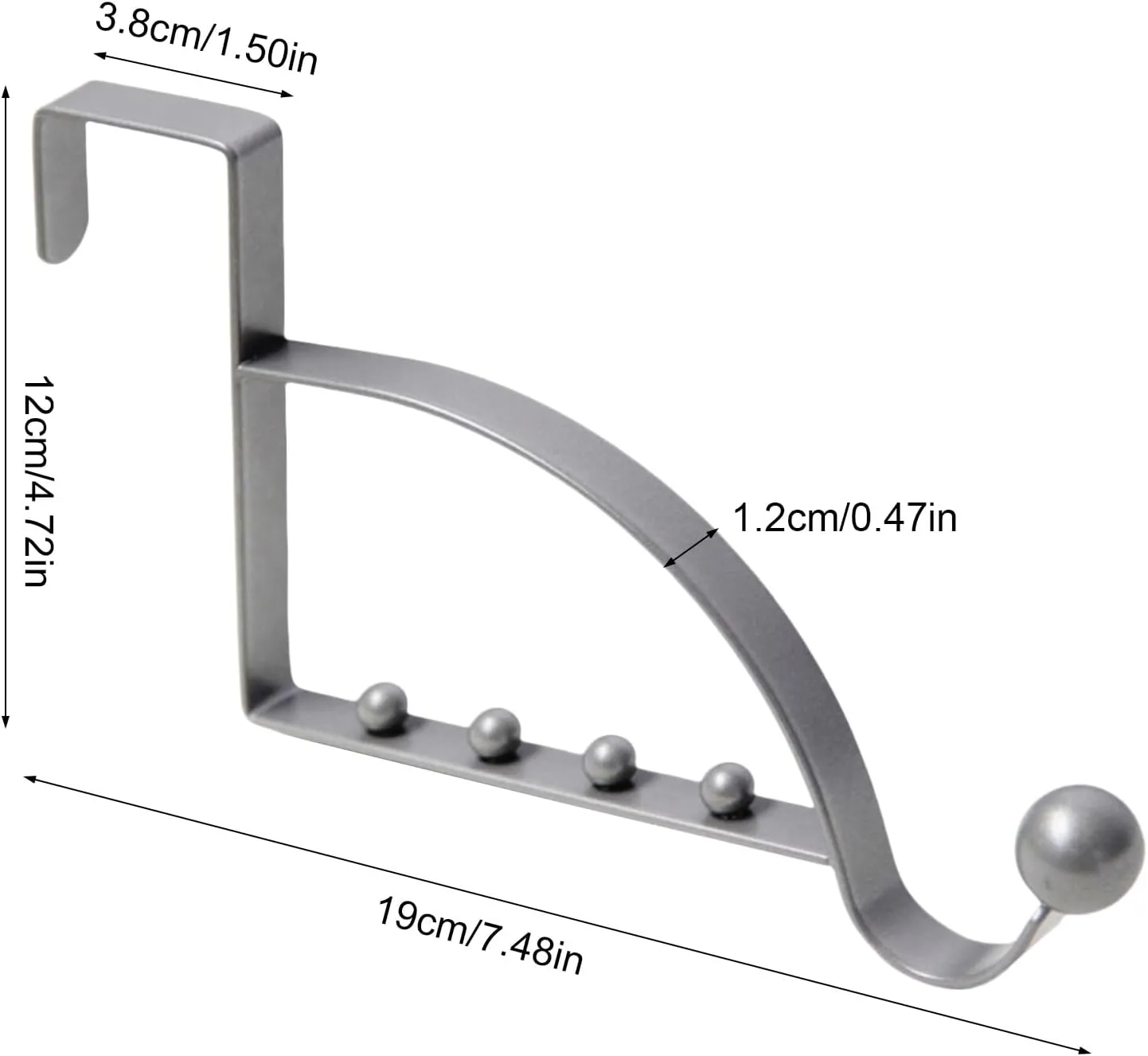 Over The Door Hooks for Hangers Extra Strong Over Door Hook for Hanging Clothes Towels Robes Hats Bags Scarves and More