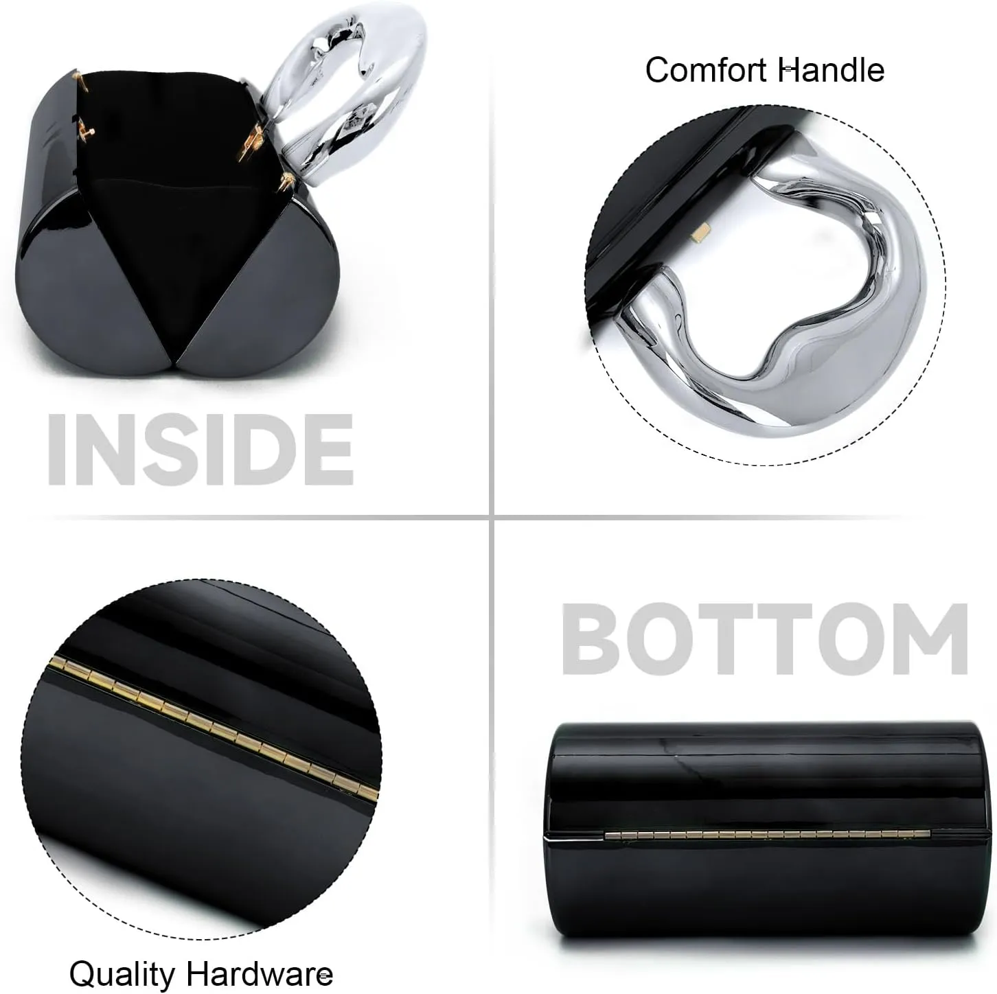Oweisong Acrylic Handbag Tote for Women Gold Clutch Purse Top Handle Satchel Y2K Party Shoulder Bag with Top Handle 2025