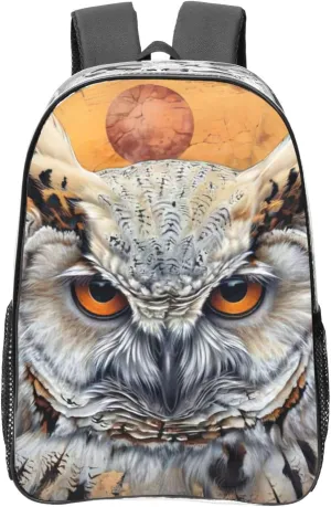 Owl Beliefs print 16 Inches Clear Backpacks for Office Large Backpack Clear Bookbag for College