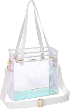 PACKISM Clear Bag 12x6x12 Stadium Approved - Clear Tote Bag for Sport Events Game Day Concert and Work