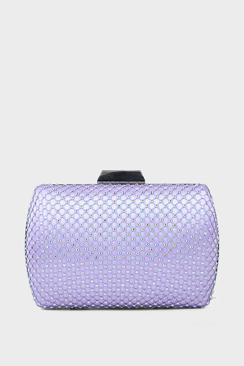 Party Wear Clutch B20771-Purple