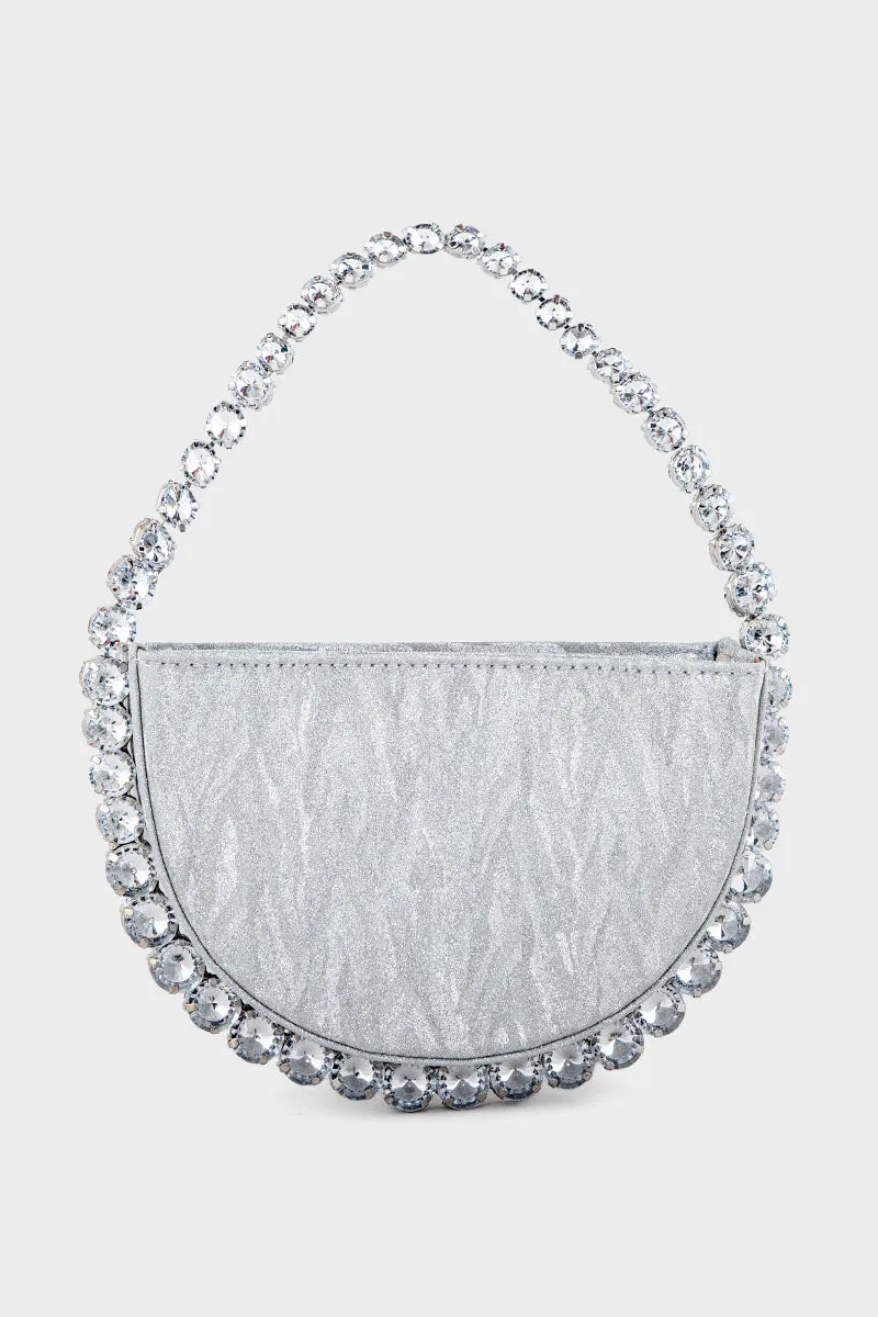 Party Wear Clutch BH0117-Silver