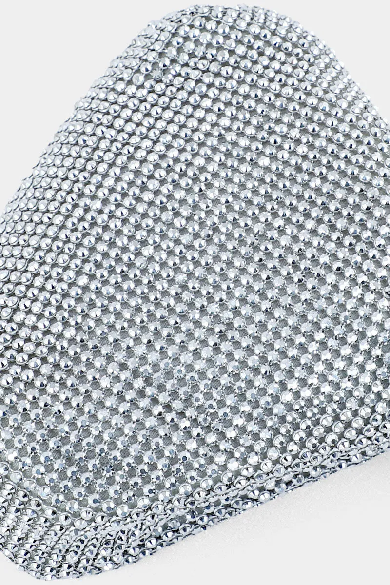 Party Wear Clutch BK4047-Silver