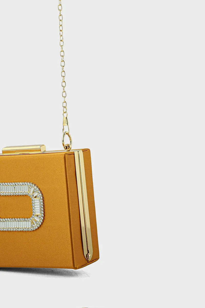 Party Wear Clutch BK4049-Mustard
