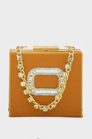 Party Wear Clutch BK4049-Mustard