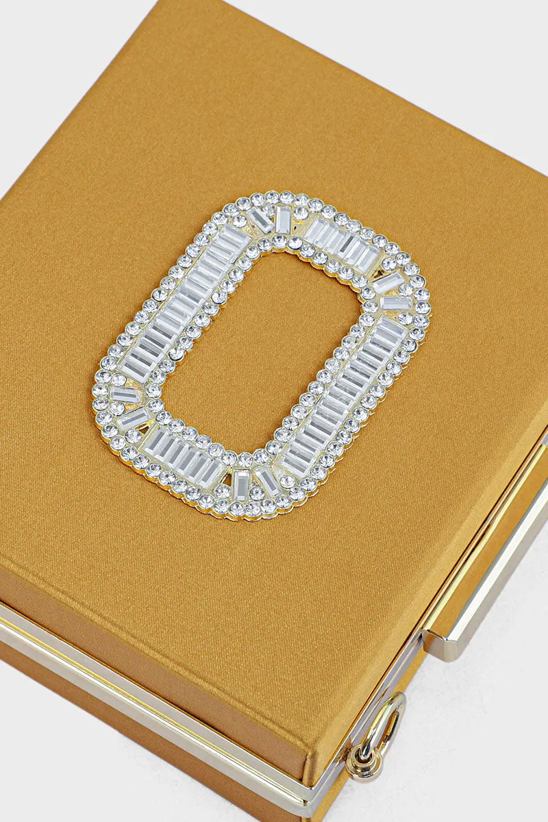 Party Wear Clutch BK4049-Mustard