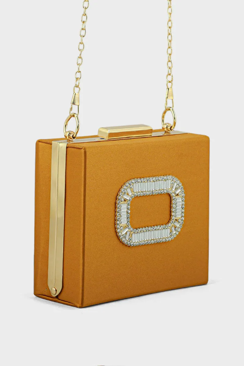 Party Wear Clutch BK4049-Mustard