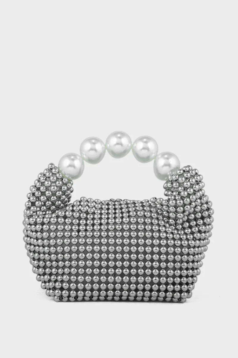 Party Wear Clutch BK4053-Silver