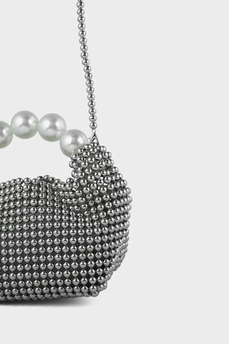 Party Wear Clutch BK4053-Silver