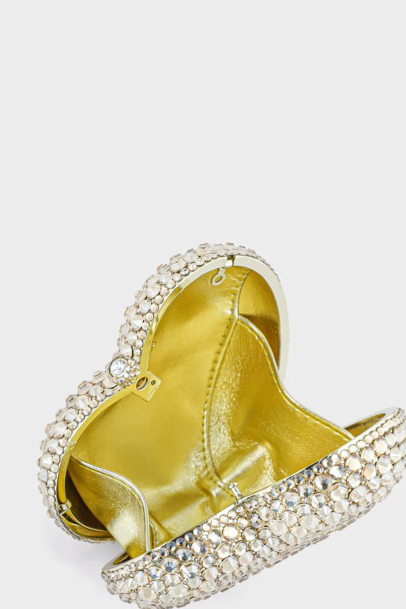 Party Wear Clutch BK4054-Golden