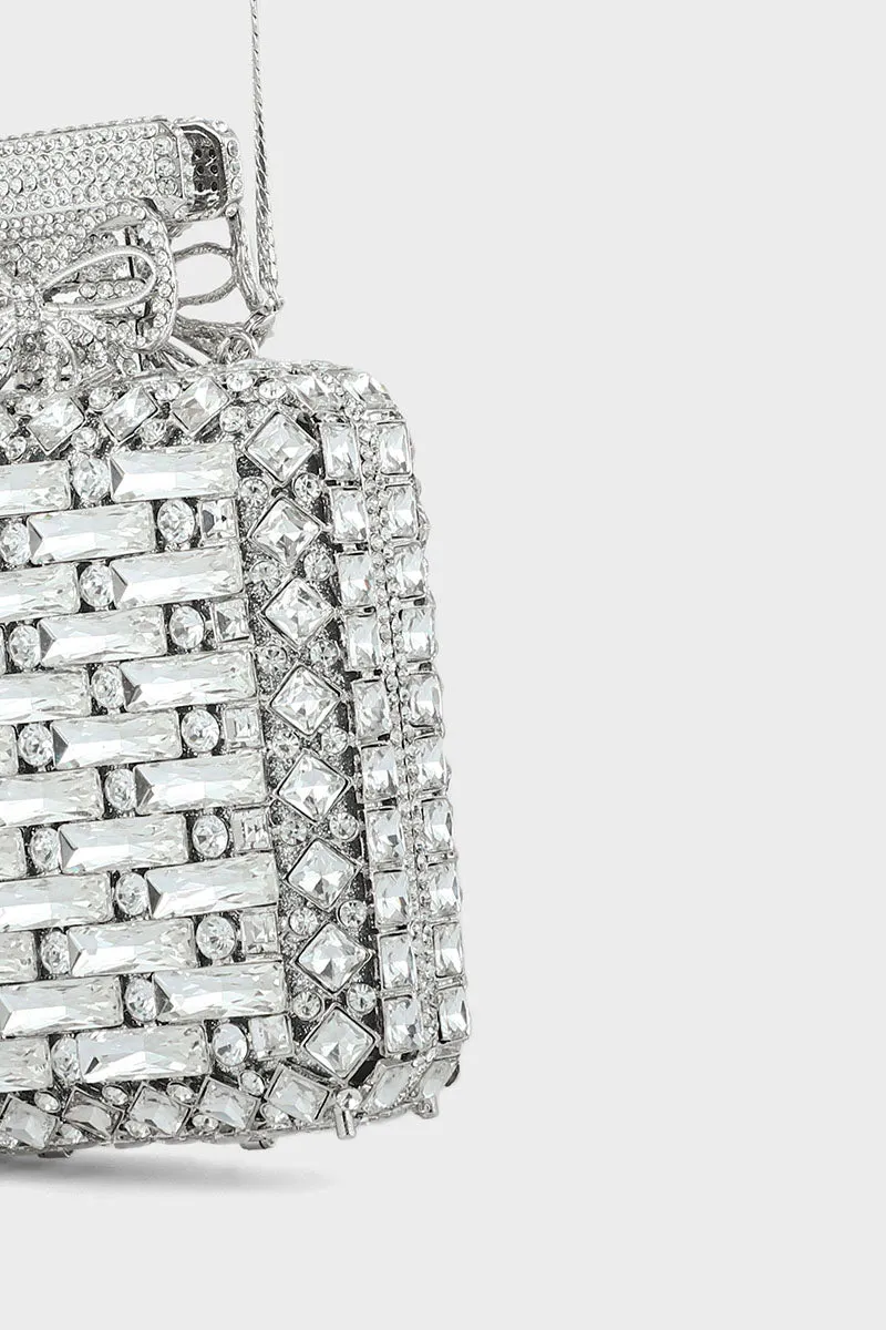 Party Wear Clutch BK4060-Silver
