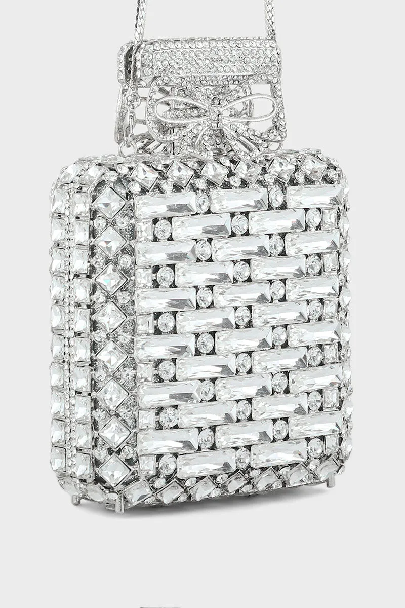 Party Wear Clutch BK4060-Silver