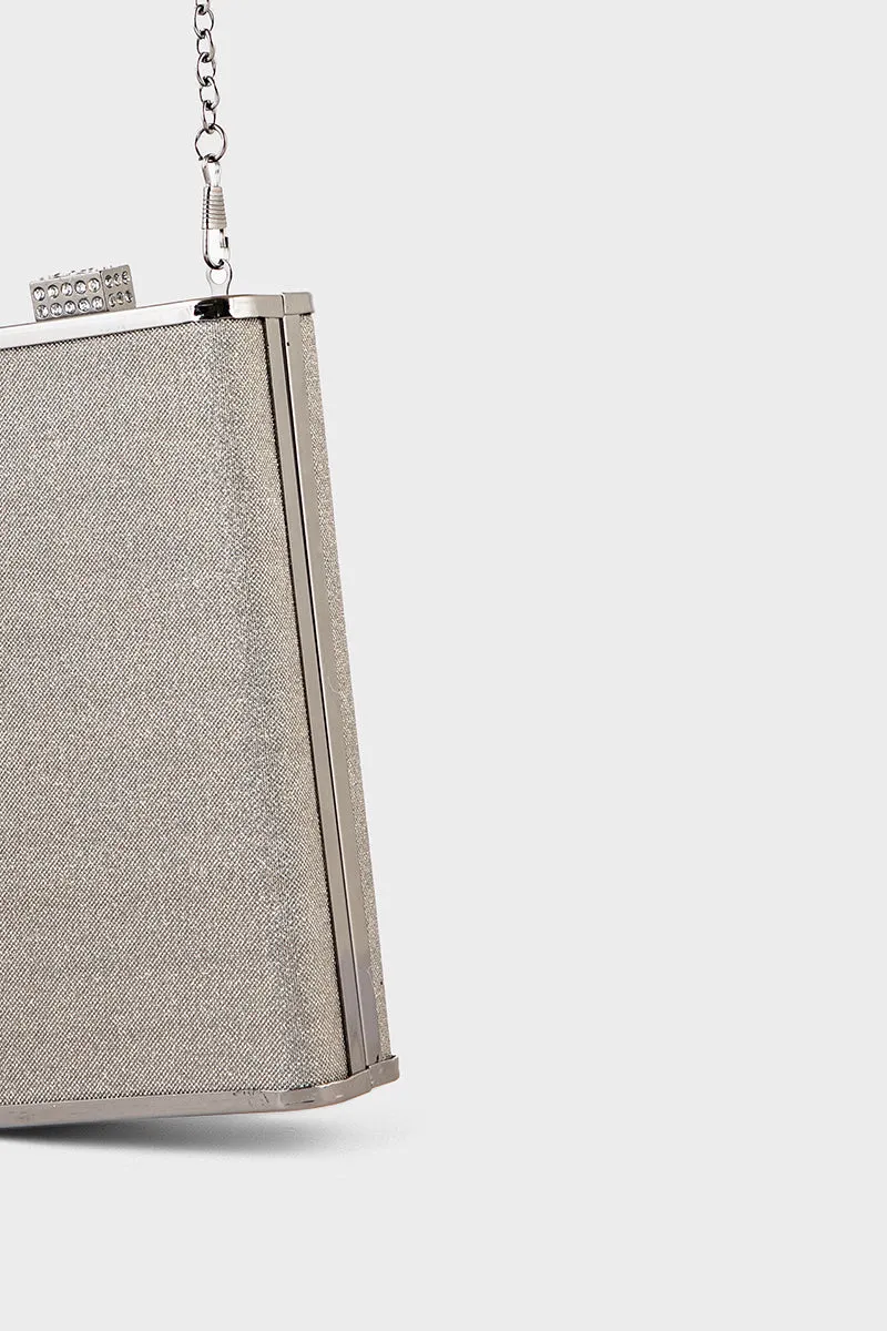 Party Wear Clutch BK4069-Gun Metallic