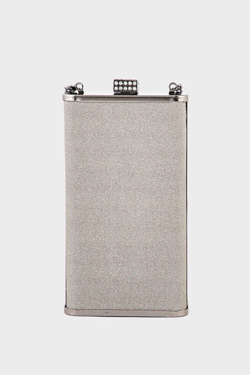 Party Wear Clutch BK4069-Gun Metallic