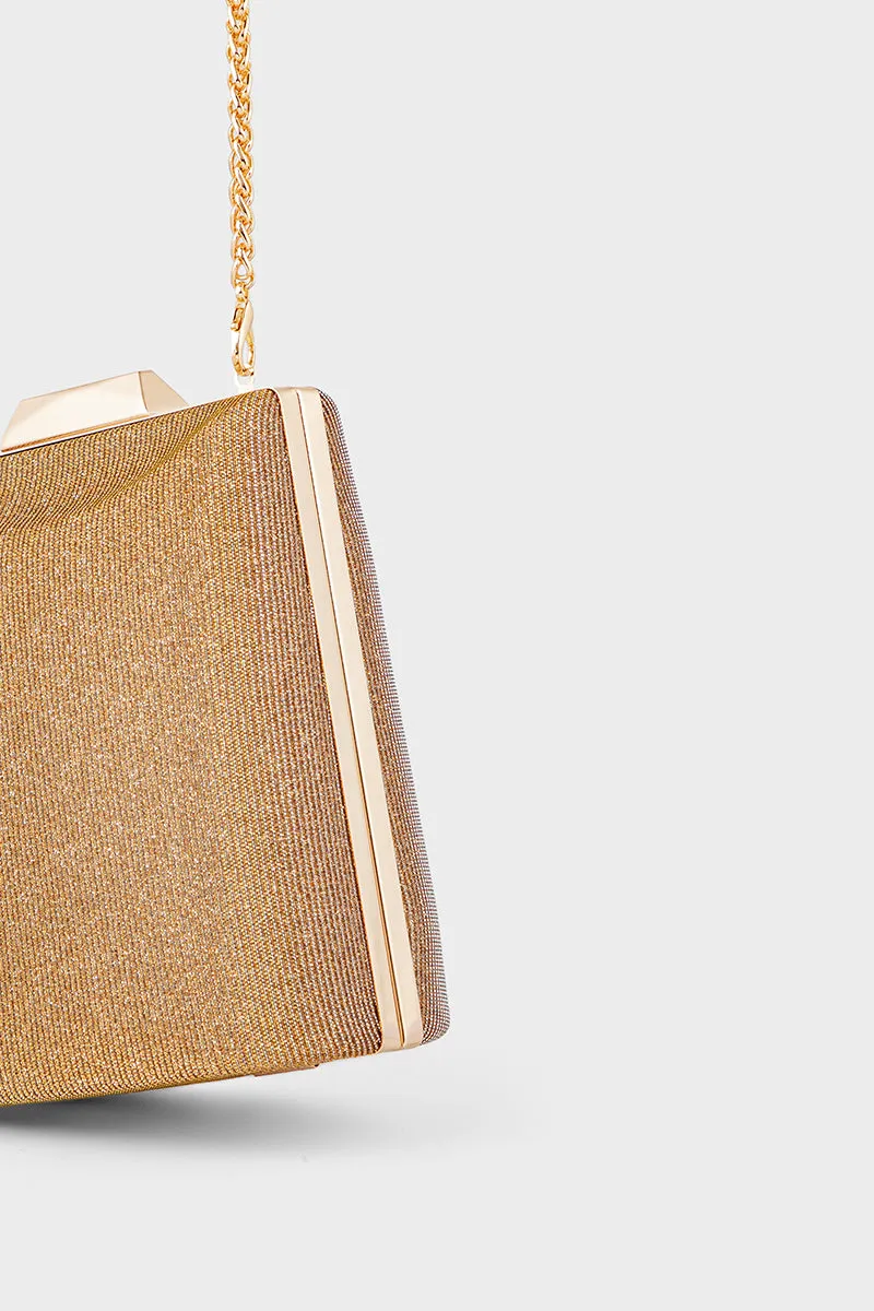 Party Wear Clutch BK4079-Golden