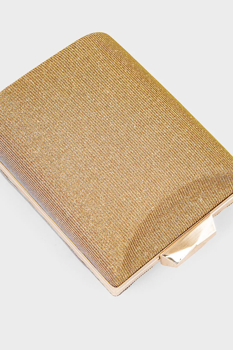 Party Wear Clutch BK4079-Golden