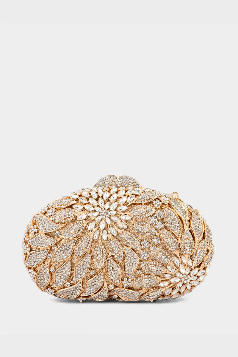 Party Wear Clutch BK4091-Golden
