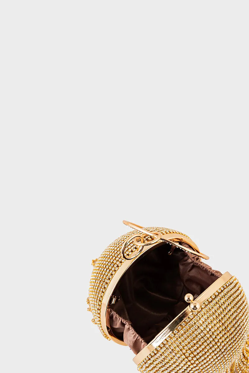 Party Wear Clutch BK4098-Golden