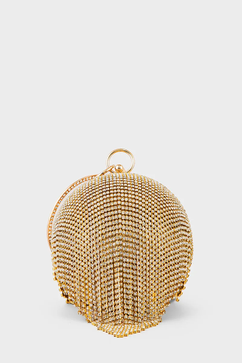 Party Wear Clutch BK4098-Golden
