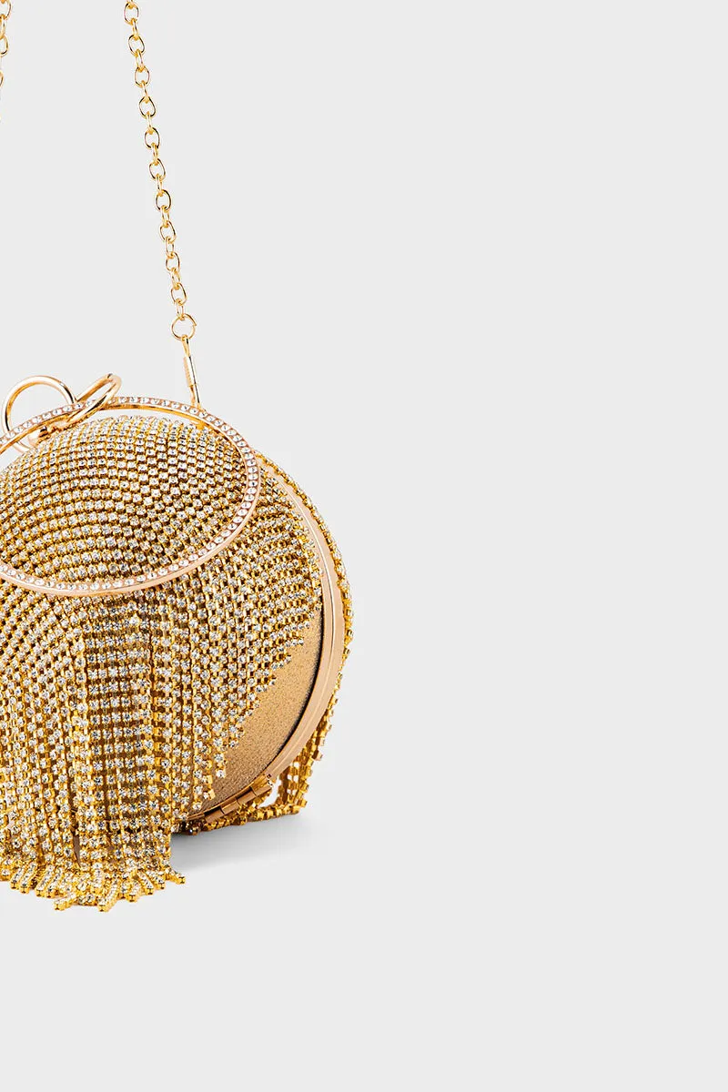 Party Wear Clutch BK4098-Golden