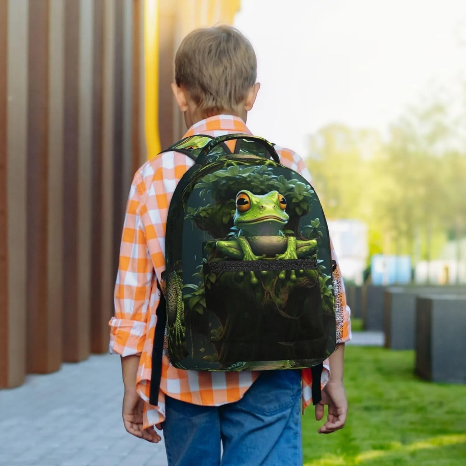Peace Frog Tree Backpacks For Women Men,Travel Laptop Back Pack 16.5 Inch,Work Bag Personal Item Book Bags