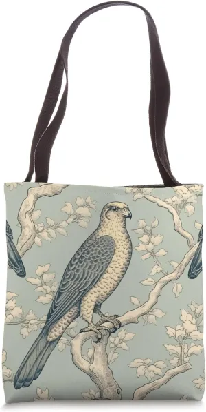 Peregrine Falcon Floral - William Morris Art Nouveau Tote Bag