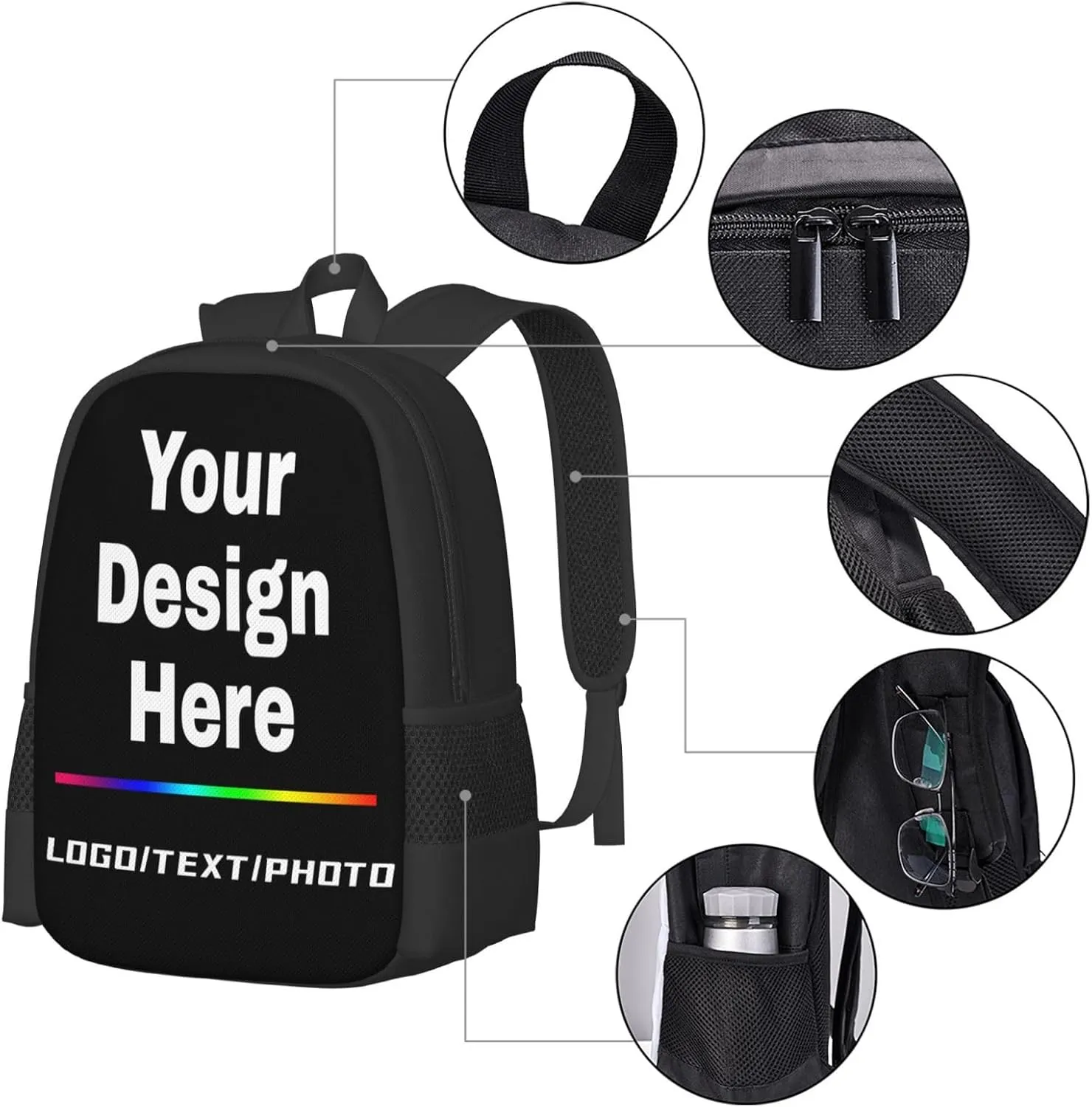 Personalized Backpacks For Men Women Customize Laptop Backpack For Men Women Custom Backpack Laptop Backpack for Travel Camping