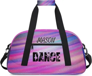 Personalized Dance Bag Gym Bag for Women, Custom Sport Duffel Bag Overnight Weekender Bags Travel Duffel Bag, Funny Colorful Glitter