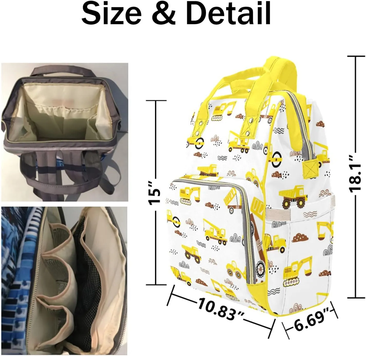 Personalized Diaper Bag Backpack Tote,Floral Bunny Rabbit,Custom Diaper Bags for Shower Gift