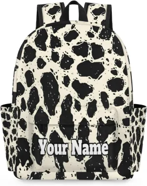 Personalized Wildlife Leopard Skin Preschool Toddler Backpack for Boys Girls Custom Kids Name Small Bookbags Kindergarten Elementary Backpack, Leopard Print