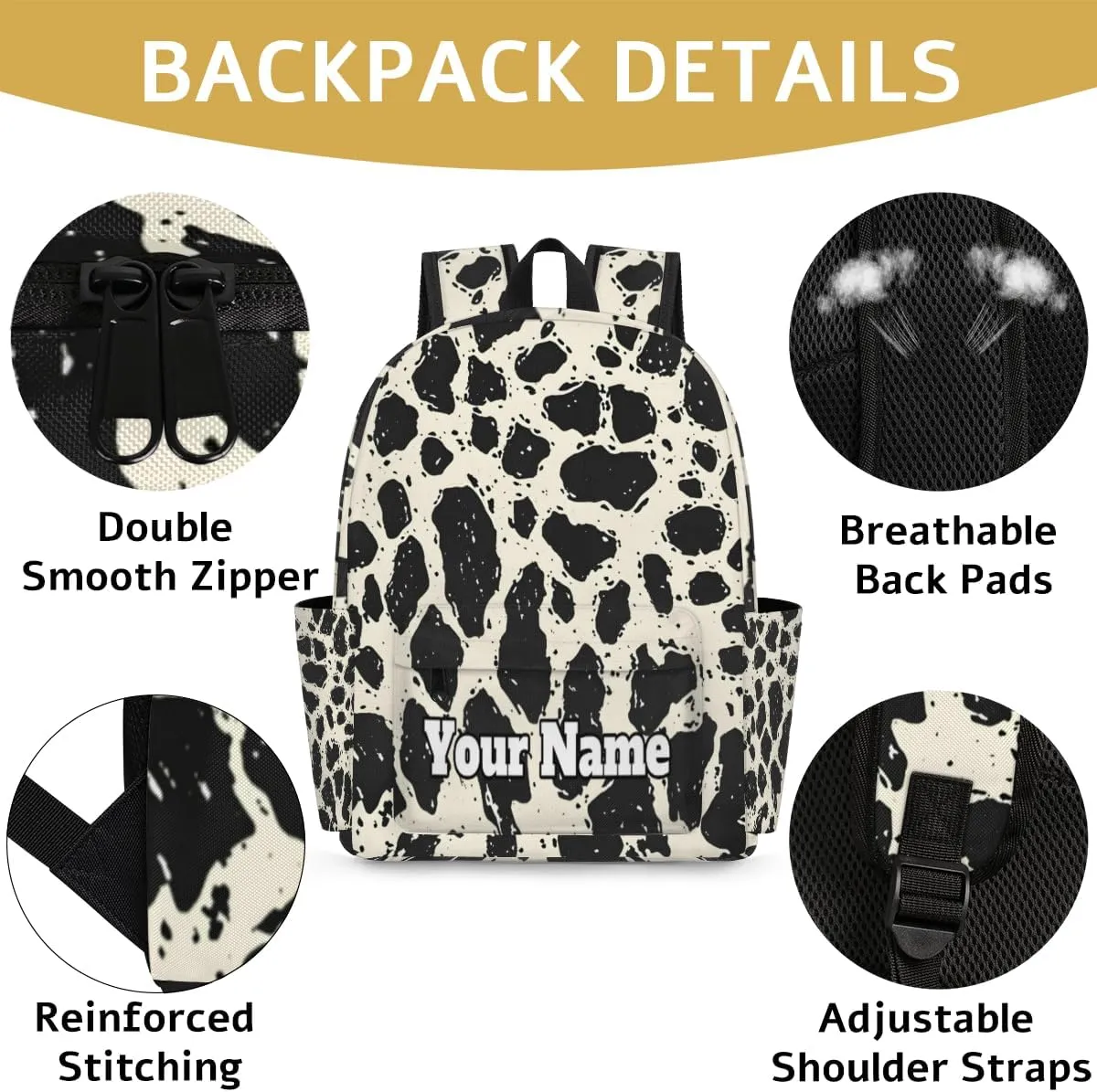Personalized Wildlife Leopard Skin Preschool Toddler Backpack for Boys Girls Custom Kids Name Small Bookbags Kindergarten Elementary Backpack, Leopard Print