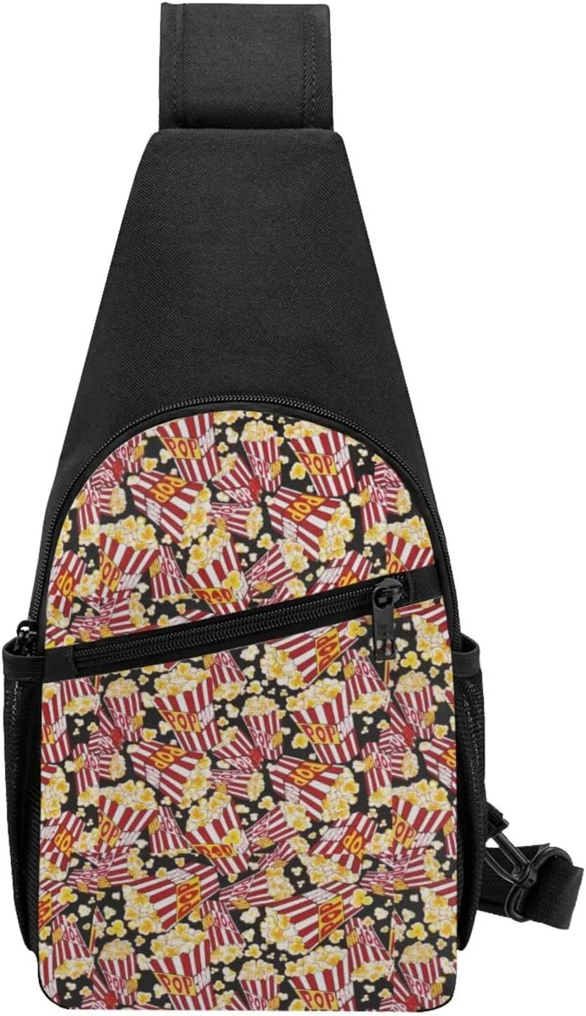 Piano Crossbody Chest Bag, Casual Backpack, Small Satchel, Multi-Functional Travel Hiking Backpacks