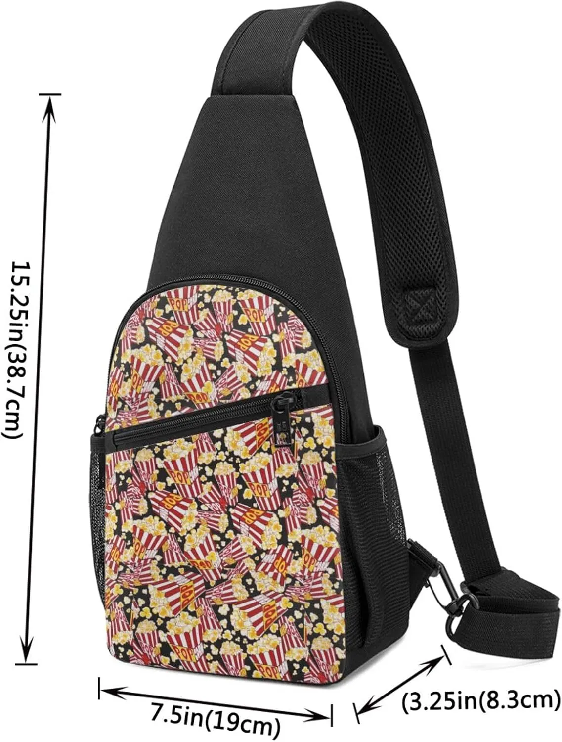 Piano Crossbody Chest Bag, Casual Backpack, Small Satchel, Multi-Functional Travel Hiking Backpacks