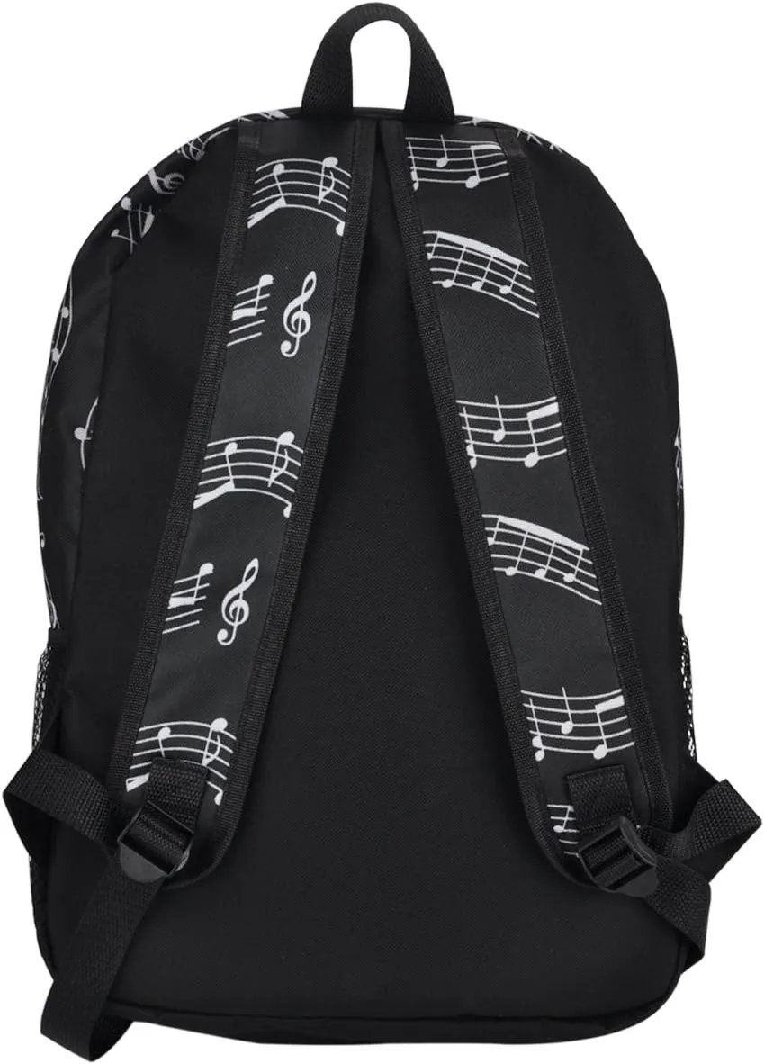 Piano Keys Music Note Backpacks,Waterproof Oxford Cloth Backpack,Outdoor/Travel Backpack for Women & Men,Shoulder Casual Travel Daypack Hiking Camping(Keyboard black)