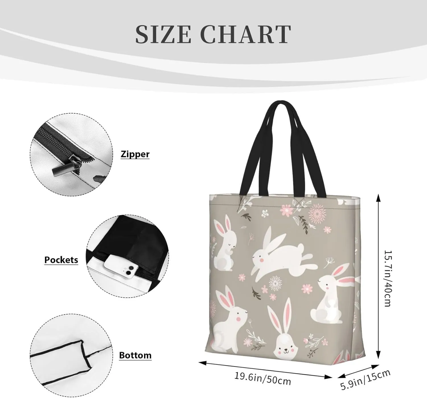 Pink Flamingo Pattern Print Fashion Tote Bag,Travel Handbag For Women, Hobo Bags, Work Shoulder Bags Crossbody Bag