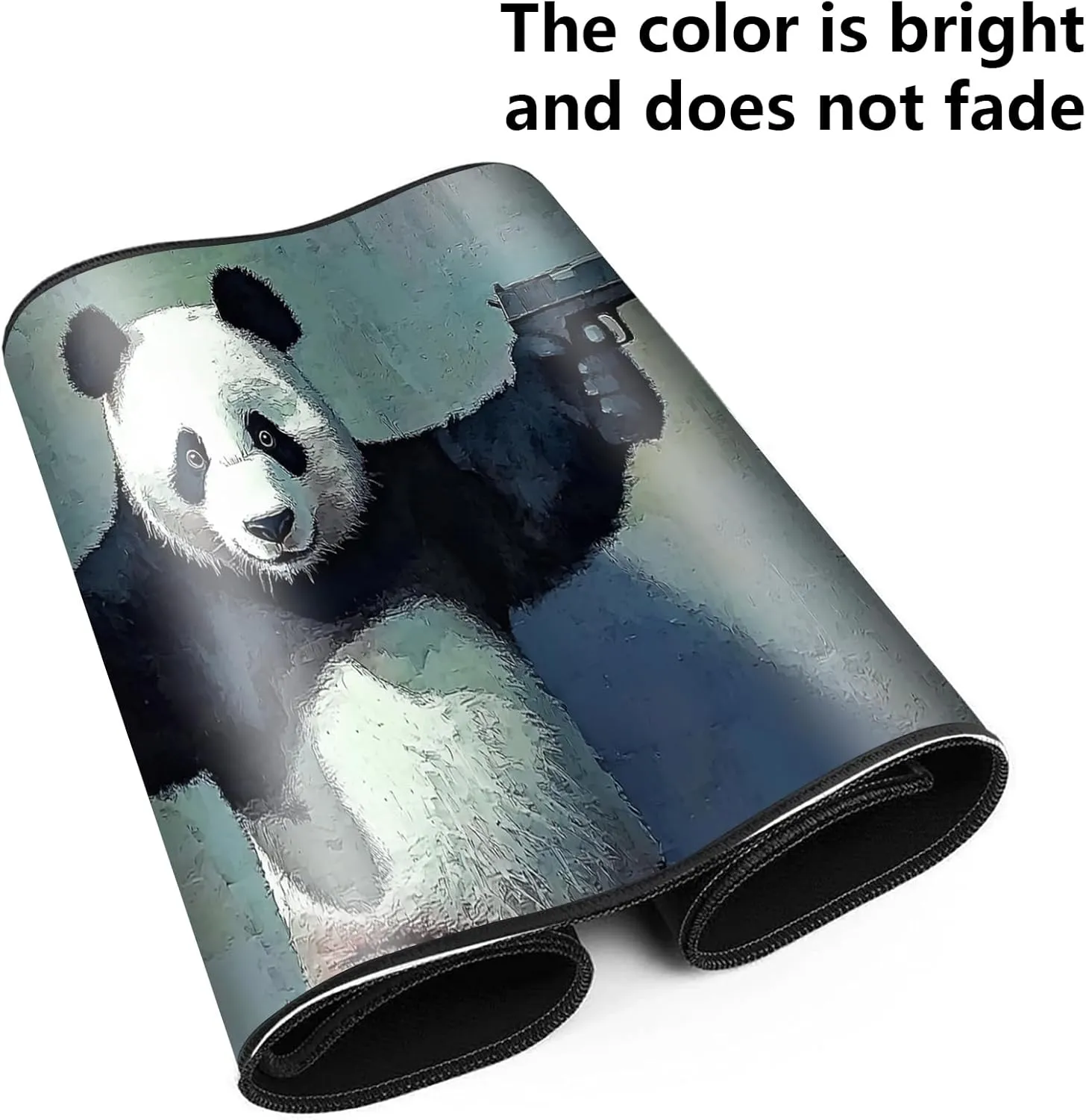 Playmat for MTG,Game Mat 24 x 14 inches, Non Slip Rubber Backing TCG and Board Game Mat for Cards,Mousepad Desk Mats-Panda
