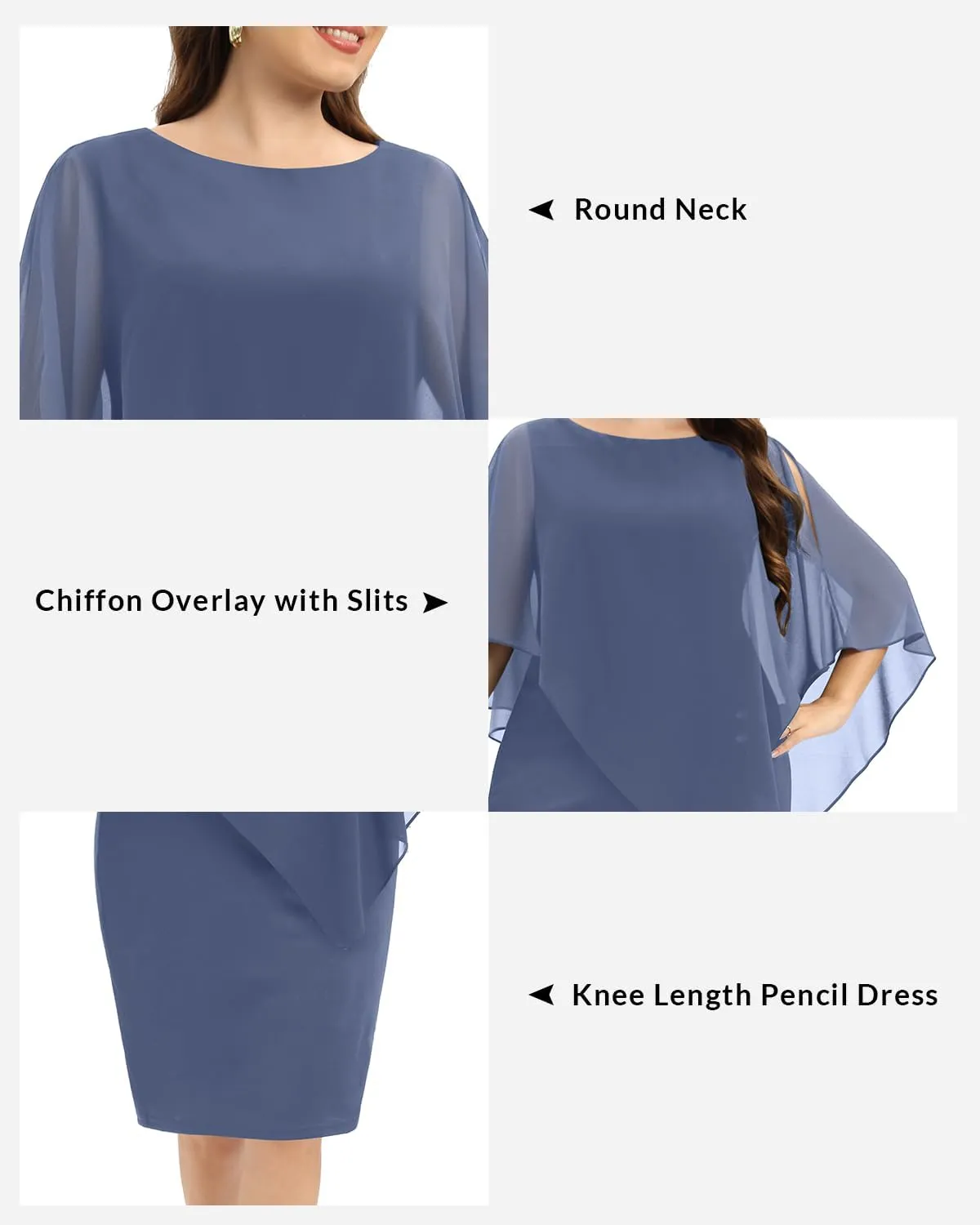 Plus Size Dresses Wedding Guest - Mother of The Bride Cocktail Semi Formal Cape Dresses