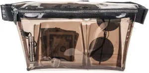Plus Size Fanny Packs for Women – 80s/90s Large Bum Bag – Unisex Crossbody Waist Belt Bag for Travel, Festivals, Sports & Daily Use – Waist Belt Bag for Women | Smoke Crystal Clear