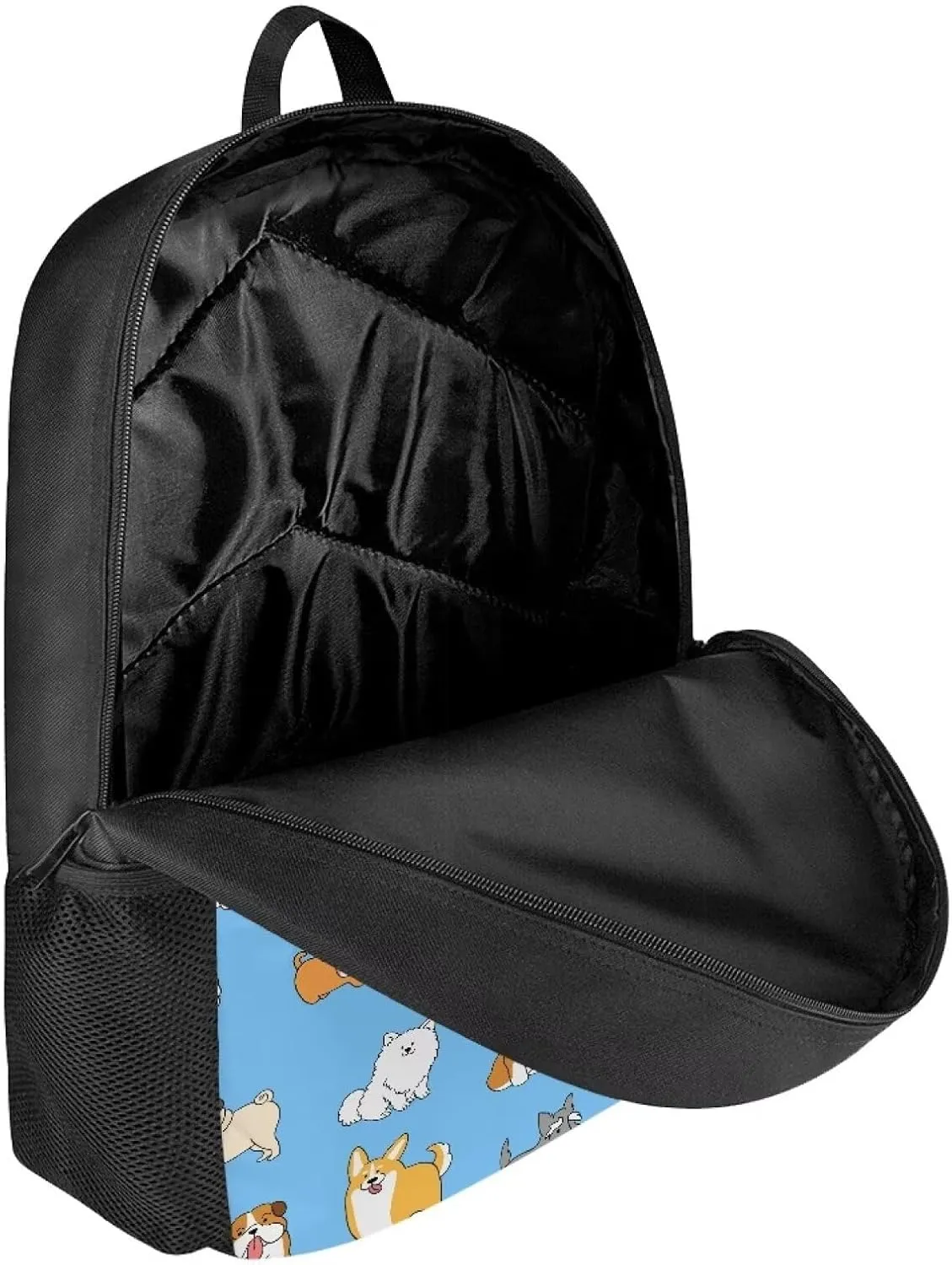 POLERO Cartoon Dog Backpack for Dog Lovers Cute Kindergarten Elementary Kids Backpacks for Boys Girls 17 Inch School Bookbags