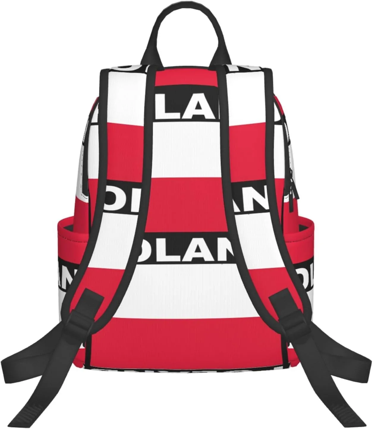 Polish Flag Poland Polska Flags Travel Backpacks Casual Laptop Backpack Sport Rucksack Large Capacity Daypack Multi-Pockets Adjustable Strap Bag for Working Hiking