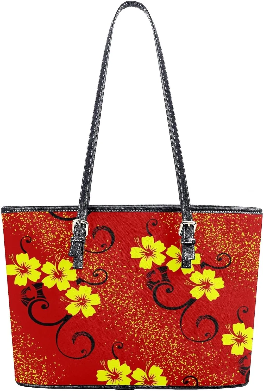 Polynesian Floral Print Custom Women'S Handbag Pattern Large Capacity Shoulder Bag Custom Fashion Women'S Bag