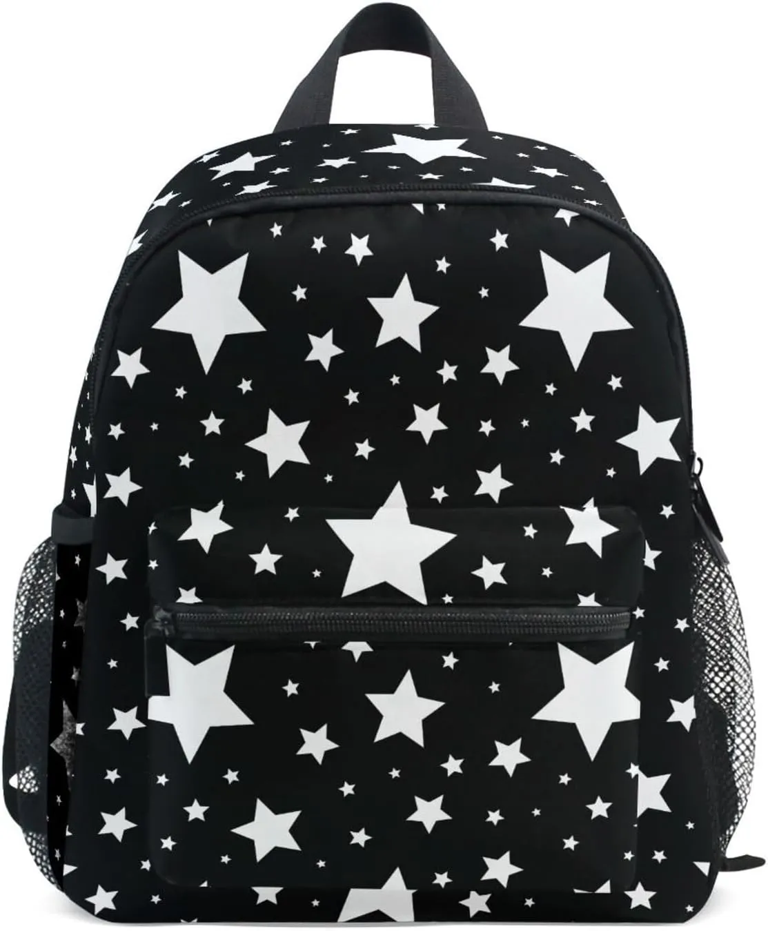 Preschool Backpack Star Black White Toddler School Book Bag for Girls Boys Kids Kindergarten Travel Bag