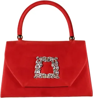 QWINEE Glitter Velvet Purse Sparkly Clutch Purse Handbag Evening Party Sparkle Mini Square Handbags