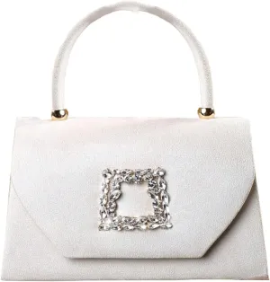 QWINEE Glitter Velvet Purse Sparkly Clutch Purse Handbag Evening Party Sparkle Mini Square Handbags