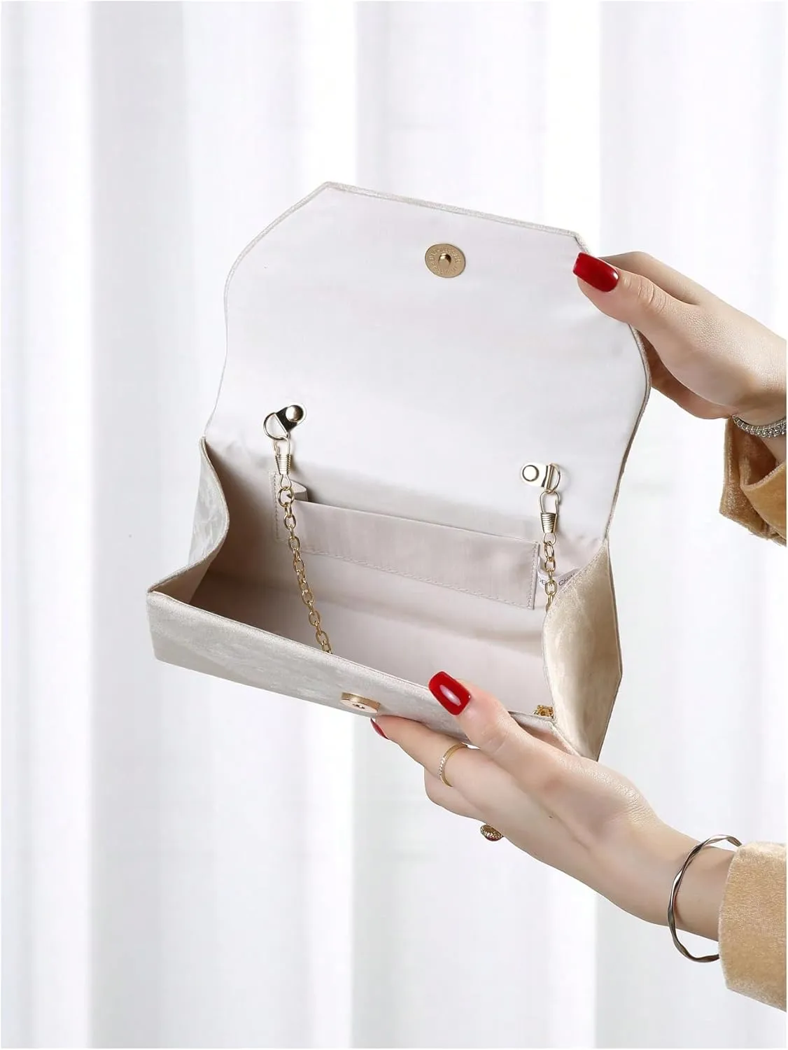 QWINEE Glitter Velvet Purse Sparkly Clutch Purse Handbag Evening Party Sparkle Mini Square Handbags