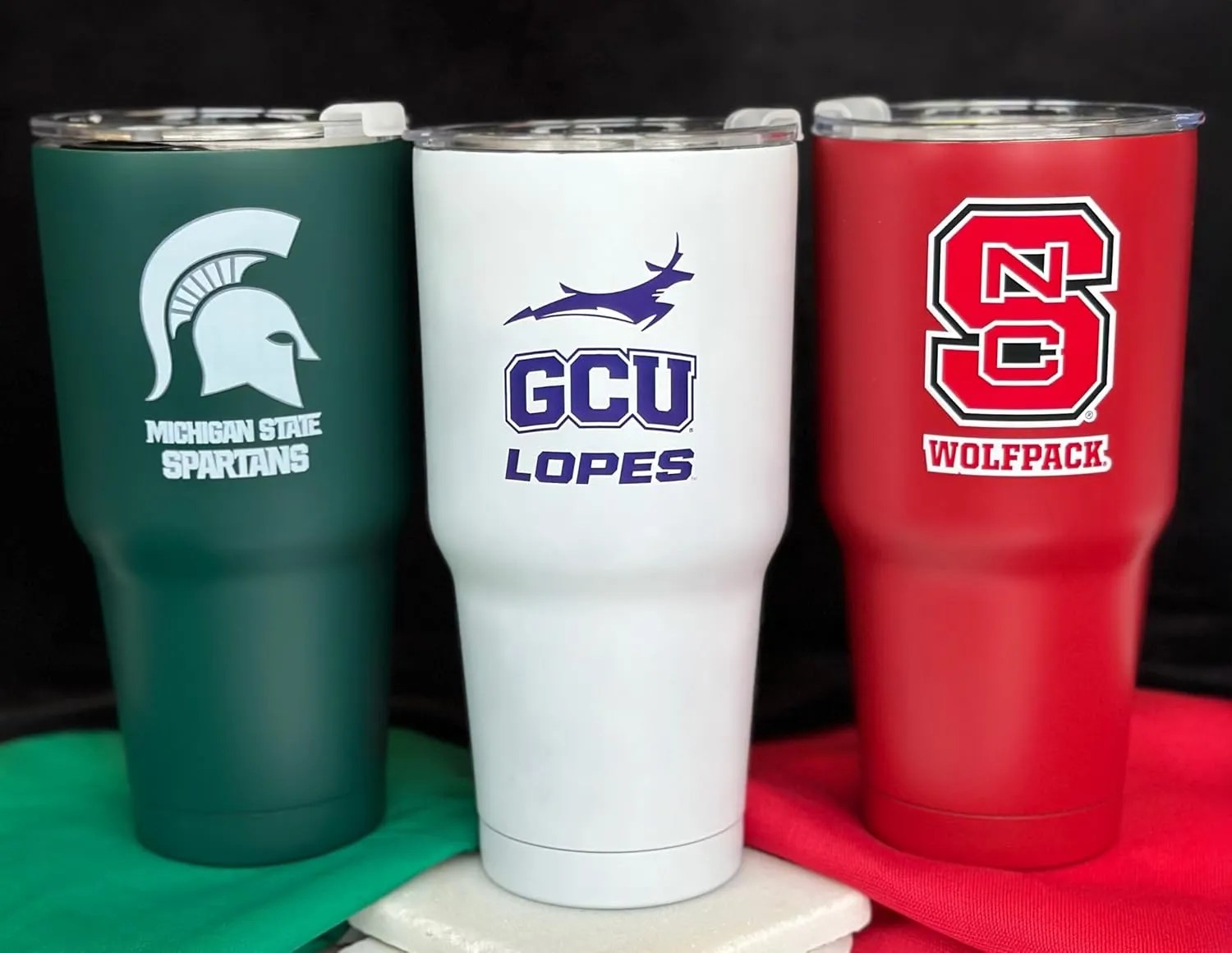 R and R Imports Winston-Salem State 24 oz Engraved Insulated Stainless Steel Tumbler Navy Officially Licensed 2-Pack