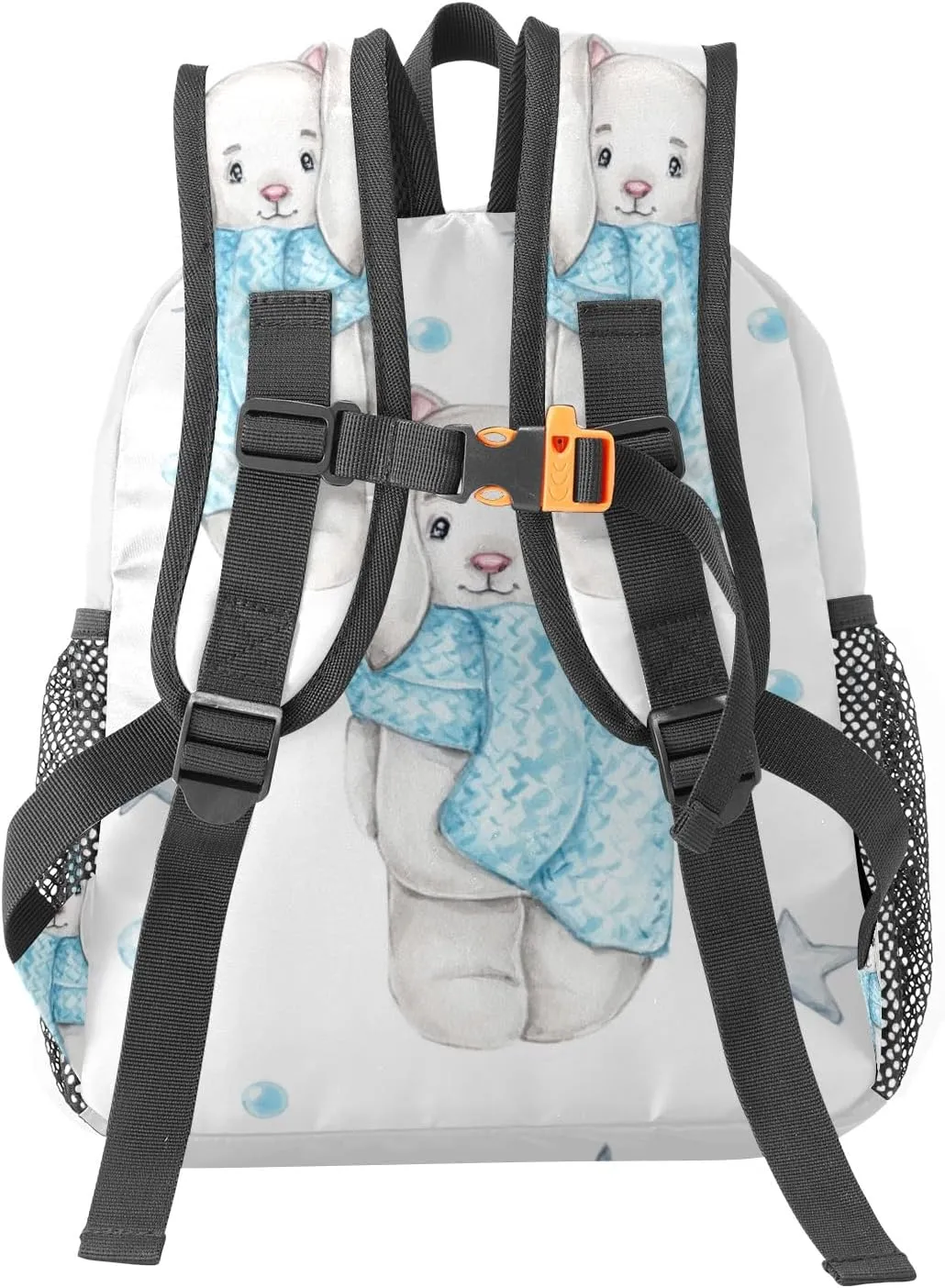 Rabbit Snowflakes Personalized Kids Toddler Backpack for Boys Girls,Custom School Kindergarten Travel Bookbag