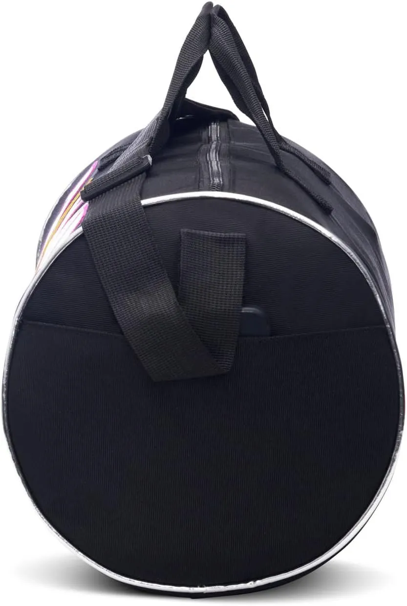Rainbow Shimmer Dance Duffle Bag for Girls, Kids Travel Bag with Adjustable Carry on and Handy Pouch, Dance Accessories for Girls, Teens - 18 L