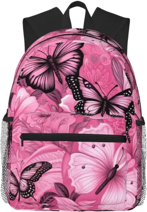 Red Butterfly Seamless tile print Lightweight and comfortable backpack Casual Laptop Backpack for Travel Hiking